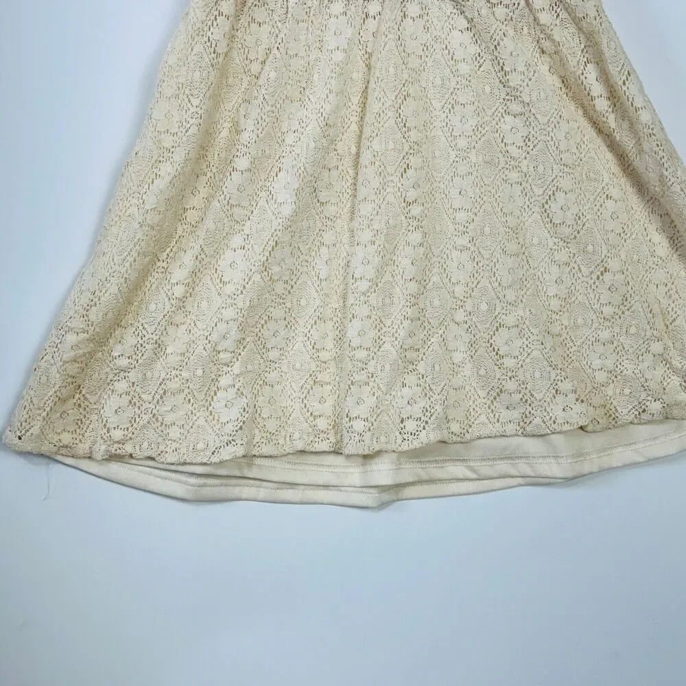Buckle Boho Skater Dress Size Medium Embroidered Peach Racerback Sporty